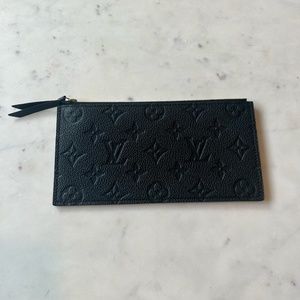 Louis Vuitton Monogram Empreinte Leather Zippered Insert Black